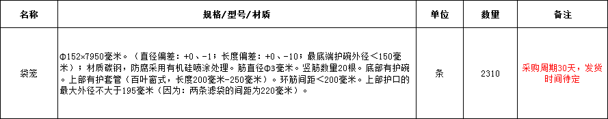 袋笼招标公告